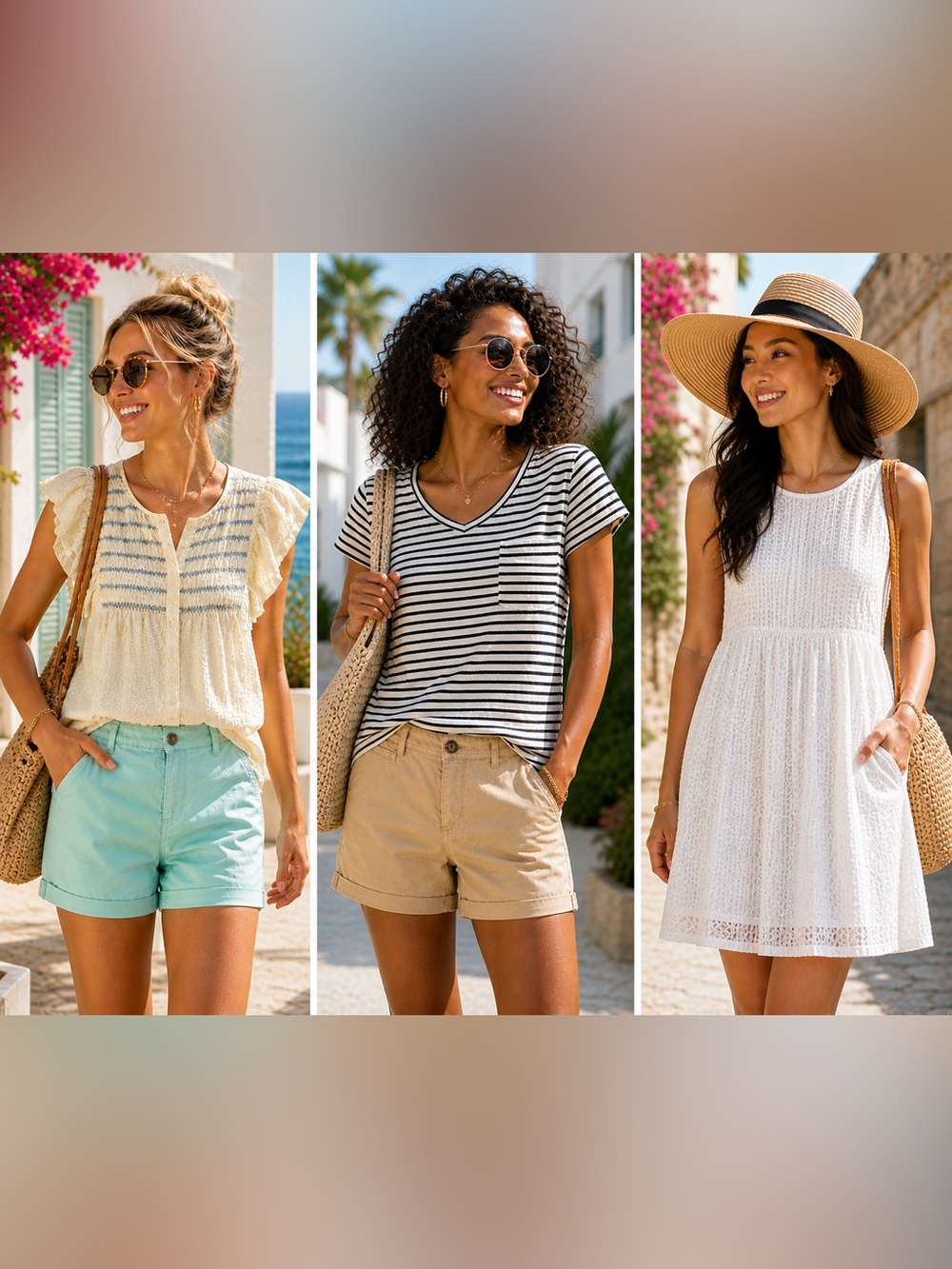 COASTAL CHIC ⚓️ Curated Style Box Set Dress Shorts Tops Size 12 Large Medium 🛟